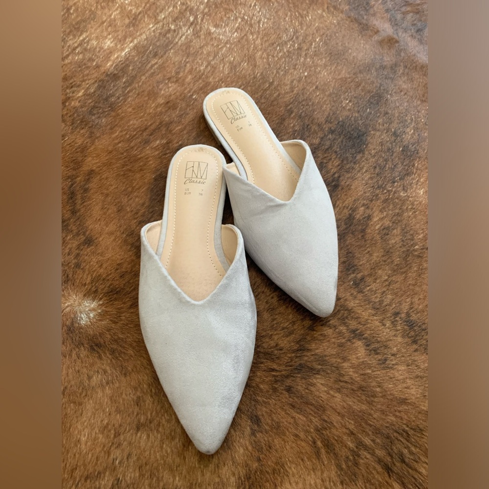 Silvery Gray Mules